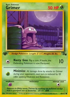Grimer card from Fossil, number 48/62
