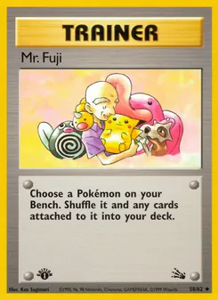Mr. Fuji card from Fossil, number 58/62