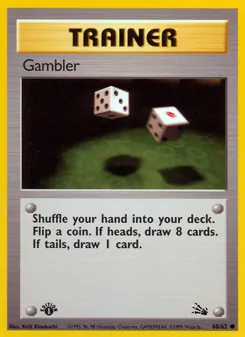 Gambler card from Fossil, number 60/62
