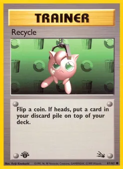 Recycle card from Fossil, number 61/62