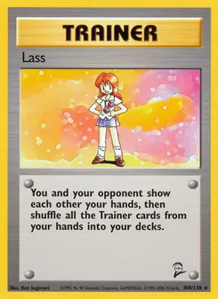 Lass card from Base Set 2, number 104/130