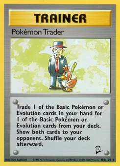 Pokémon Trader card from Base Set 2, number 106/130