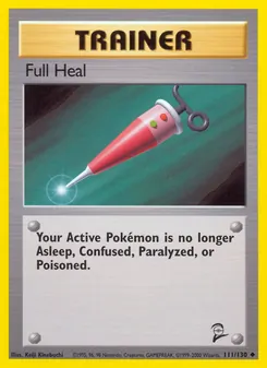 Full Heal card from Base Set 2, number 111/130