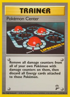 Pokémon Center card from Base Set 2, number 114/130
