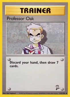 Professor Oak card from Base Set 2, number 116/130