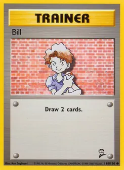 Bill card from Base Set 2, number 118/130