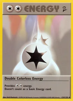 Double Colorless Energy card from Base Set 2, number 124/130