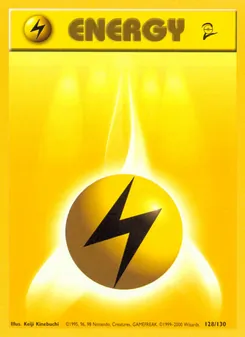 Lightning Energy card from Base Set 2, number 128/130