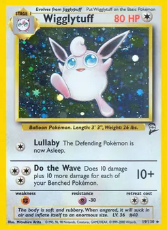 Wigglytuff card from Base Set 2, number 19/130
