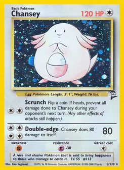 Chansey card from Base Set 2, number 3/130