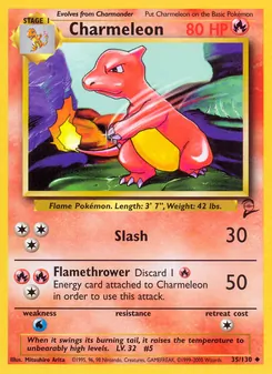 Charmeleon card from Base Set 2, number 35/130