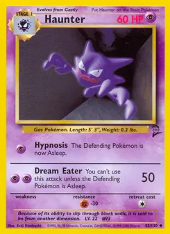 Haunter card from Base Set 2, number 43/130