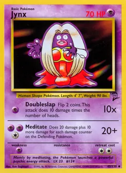 Jynx card from Base Set 2, number 45/130