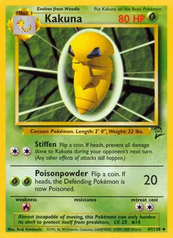 Kakuna card from Base Set 2, number 47/130
