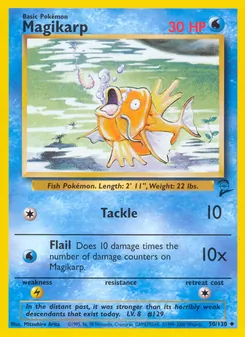 Magikarp card from Base Set 2, number 50/130