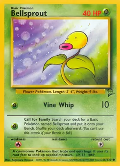 Bellsprout card from Base Set 2, number 66/130