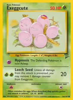Exeggcute card from Base Set 2, number 74/130
