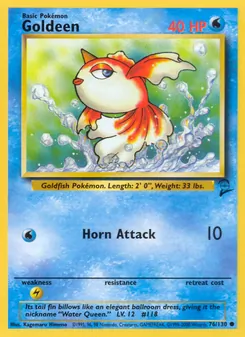 Goldeen card from Base Set 2, number 76/130