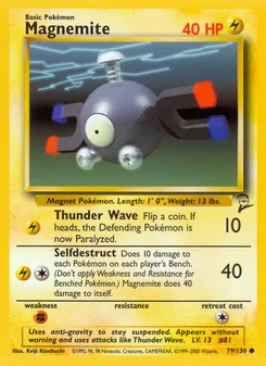 Magnemite card from Base Set 2, number 79/130