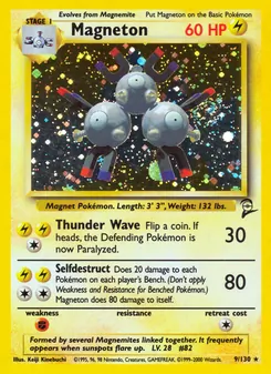 Magneton card from Base Set 2, number 9/130
