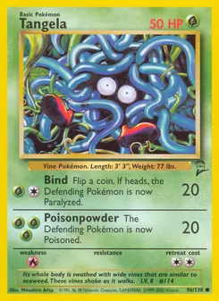 Tangela card from Base Set 2, number 96/130