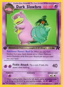 Dark Slowbro card from Team Rocket, number 29/82