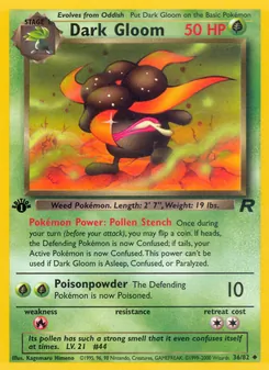 Dark Gloom card from Team Rocket, number 36/82