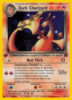Dark Charizard card from Team Rocket, number 4/82