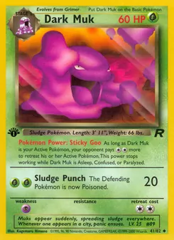 Dark Muk card from Team Rocket, number 41/82