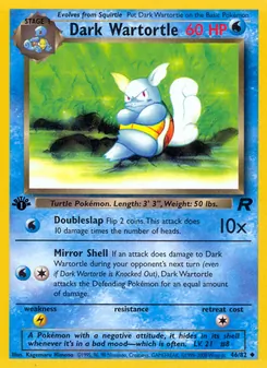 Dark Wartortle card from Team Rocket, number 46/82
