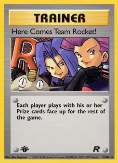 Here Comes Team Rocket! card from Team Rocket, number 71/82