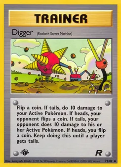 Digger card from Team Rocket, number 75/82