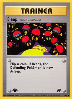 Sleep! card from Team Rocket, number 79/82