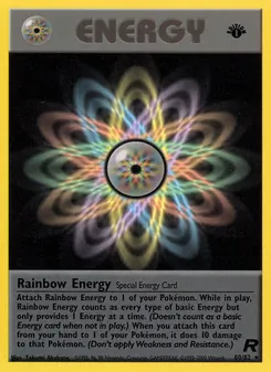 Rainbow Energy card from Team Rocket, number 80/82