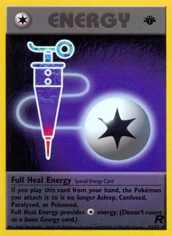 Full Heal Energy card from Team Rocket, number 81/82