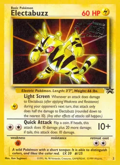 Electabuzz card from Wizards Black Star Promos, number 2/53