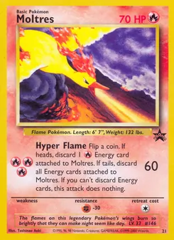 Moltres card from Wizards Black Star Promos, number 21/53