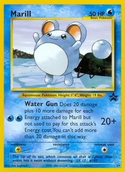 Marill card from Wizards Black Star Promos, number 29/53