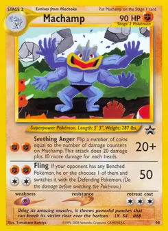 Machamp card from Wizards Black Star Promos, number 43/53