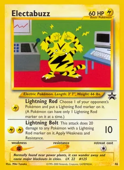 Electabuzz card from Wizards Black Star Promos, number 46/53