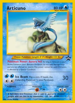 Articuno card from Wizards Black Star Promos, number 48/53