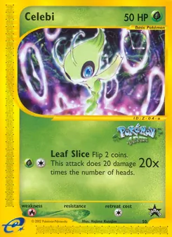 Celebi card from Wizards Black Star Promos, number 50/53
