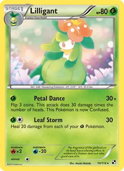 Lilligant card from Black & White, number 10/114