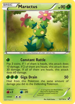 Maractus card from Black & White, number 12/114