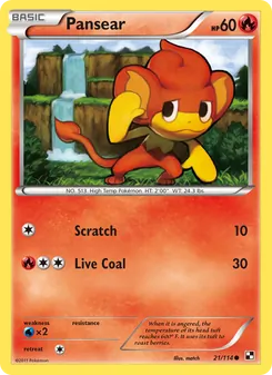 Pansear card from Black & White, number 21/114