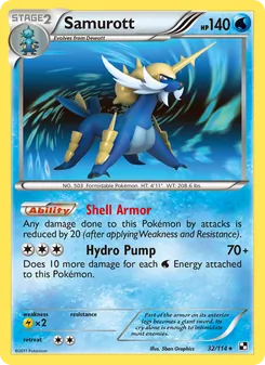 Samurott card from Black & White, number 32/114