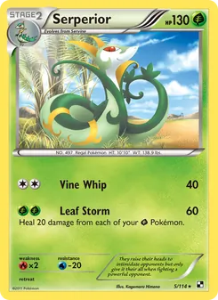 Serperior card from Black & White, number 5/114