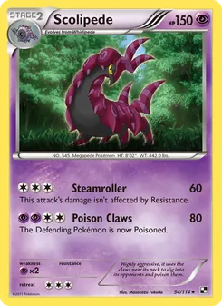 Scolipede card from Black & White, number 54/114