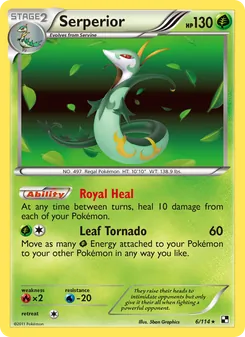 Serperior card from Black & White, number 6/114