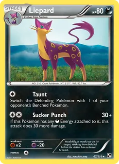 Liepard card from Black & White, number 67/114